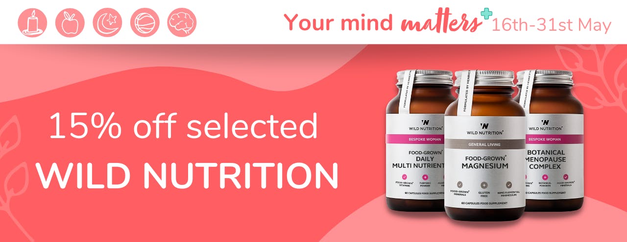 Your Mind Matters deal: 15% off selected Wild Nutrition supplements